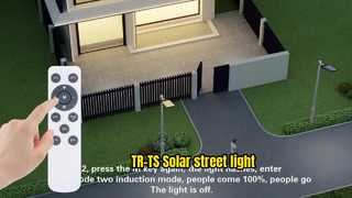 TR-TS Não é necessária fiação! Luz de rua solar de alto brilho