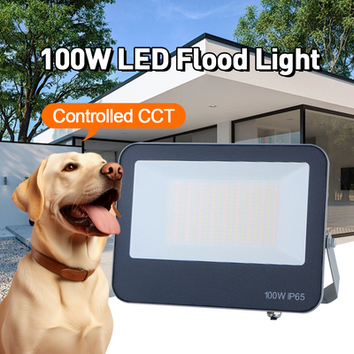 Luz de inundação LED exterior 3CCT 3000K 4000K 6500K Temperatura de cor ajustável IP65 material cinza à prova d'água Lâmpada de alta qualidade