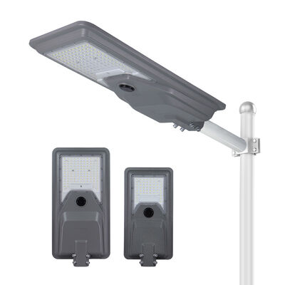 Luz de Rua Solar Tudo em Um com Sensor de Movimento e Cor Personalizada, Vida Útil de 50000 Horas, Lâmpada Solar para Exterior